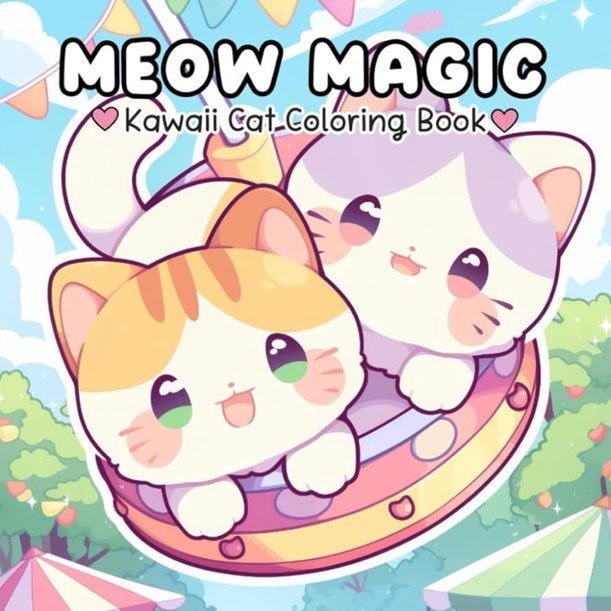 Meow Magic: Kawaii Cat Coloring Book