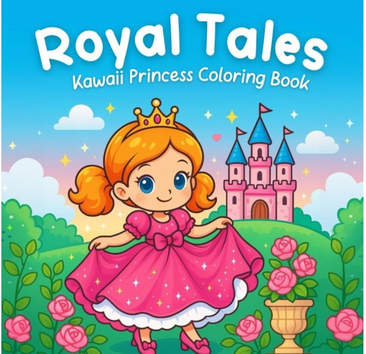 Kawaii Princess Coloring Book