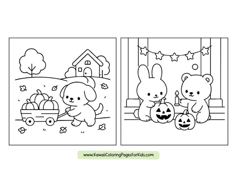 Download Free Pumpkin Halloween Coloring Pages (PDF Printable)